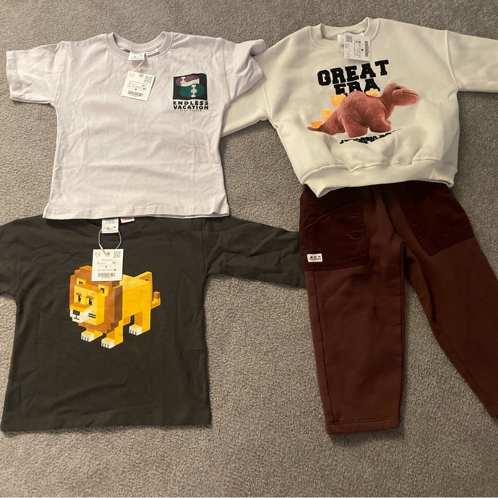 Zara Graphic T-Shirts and Pants Set - 3T NWT